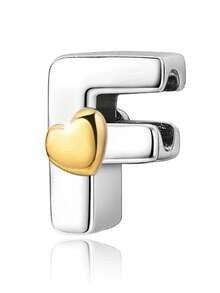 1pc Personalized Smooth A-Z Letter Pendant Bracelet, Women's DIY Customized Name Initial Adjustable Bracelet - Silver-heart Letter - View 39