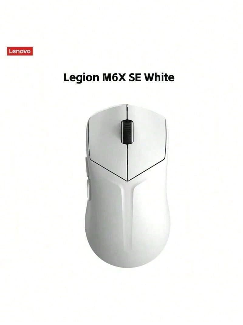 Lenovo 拯救者 M6X SE 遊戲電競滑鼠 人體工學對稱舒適握持 PTFE 絲滑腳貼流暢 8000 DPI 可調靈敏度 三模連接方式 遊戲辦公室高效適用 白色 - 白色 - 查看 1
