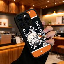 Funda de teléfono con diseño de personaje ejecutor y texto para  14 Pro Max,  13,  12,  Galaxy S23, S22, S21, funda protectora para teléfono, regalo de pareja para novio y novia, presente de vacaciones - Café integral - Ver 6