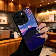 Funda de teléfono Diseño de paisaje de cielo de flor de cerezo del Monte  para  15 Pro Max  14 Pro  13  Galaxy S23 S22 S21 Funda de protección para teléfono Regalo de pareja para él y ella Presente de vacaciones - Café integral - Ver 6