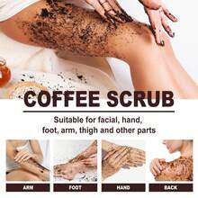 JAYSUING 50g/100g Coffee Body Scrub, Deep Cleansing Exfoliator, Removes Dead Skin, Relieves Skin Fatigue, Leaves Skin Refreshed And Soft, Suitable For Use During Bathing - Black - View 4