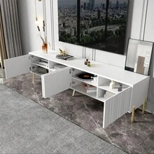 Television Stands & Entertainment Centers - White + MDF + Particle Board + 50-59 Inches-1 - View 9