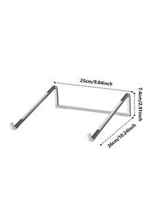 1个铝合金笔记本电脑支架，适用于17英寸以下笔记本电脑，桌面增高架，便携式可折叠散热平板电脑支架 - 彩色 - 查看 7