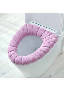 1pc Thickened Toilet Seat Cover, Suitable For All Seasons, Home Use, Knitted Toilet Seat Cushion - Multicolor - View 17