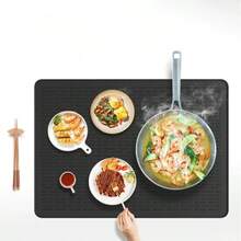 Large Rectangular Silicone Stove Mat, Non-Slip Drainage Mat Heat Resistant Insulation Pad, Kitchen Tabletop Placemat - Multicolor - View 8