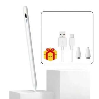 1pc Universal Capacitive Touch Screen Stylus Pen, Magnetic Anti-Mistouching, Drawing & Editing, Compatible With IPhone 17/16/15/14/13/12/11/XS/XR, S25/S24/S23/S22/S21/S20, Windows, With USB-C Charging Cable