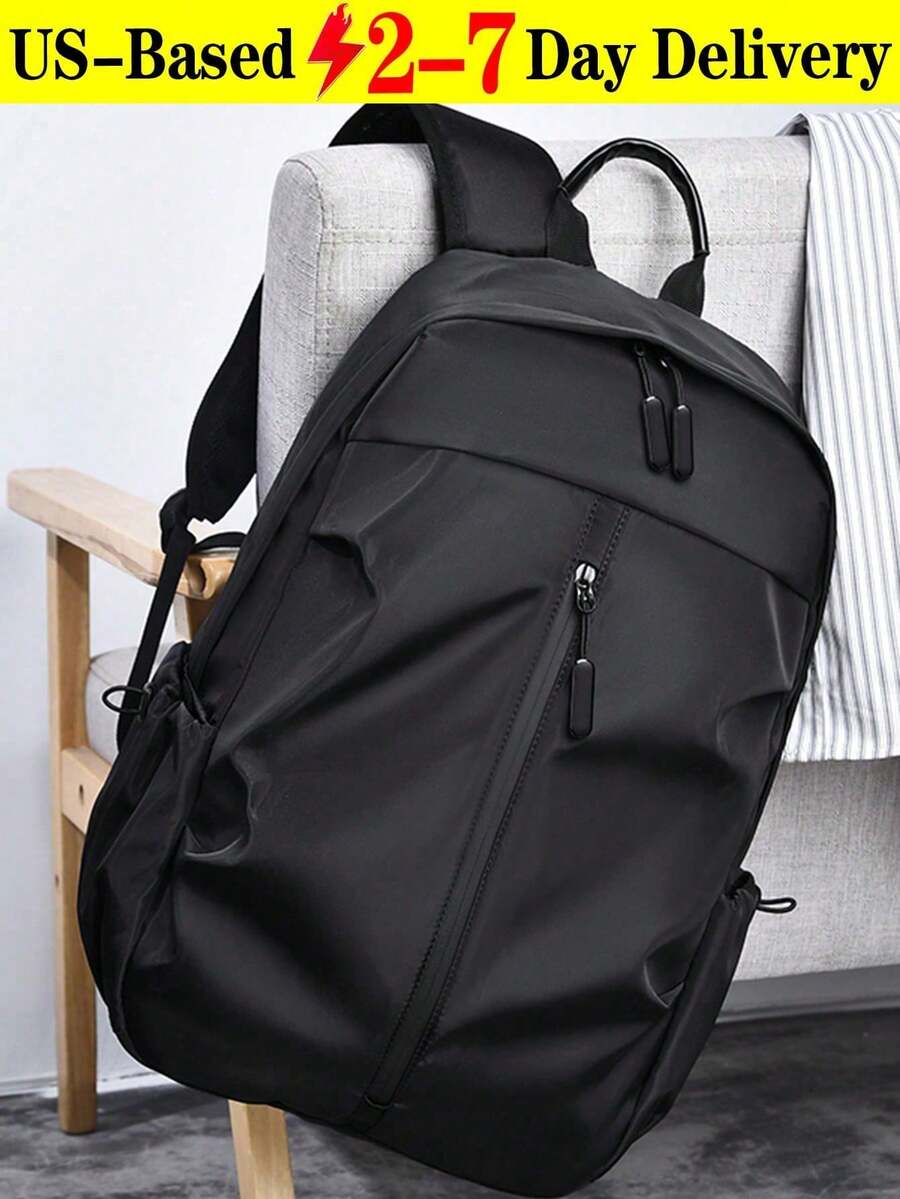 Black Fashion Backpack For Men – Stylish, Spacious & Durable Multi - Compartment Backpack With Ergonomic Straps, Modern Design & US - Based 2 - 7 Day Delivery, Perfect For Work, Travel, Daily Commutes & Urban Adventures, Featuring Water - Resistant Fabric, Secure Zippers, Ample Capacity For Laptop, Tech Gear, Documents & Essentials, Expertly Crafted To Elevate Your Everyday Style With Practical, Chic Sophistication, Ideal For Fashion - Forward Professionals, Travelers & Urban Dwellers To Stay Organized, Stylish & Efficient On Every Occasion In Effortless Design That Blends Functionality And Modern Fashion Seamlessly, A Versatile Companion To Keep Your Belongings Tidy And Your Style On Point From Office Meetings To Weekend Explorations - 彩色 - 查看 1