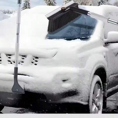 New Multifunctional Snow Brush/Ice Scraper - Detachable Car Snow Removal Tool. The Ideal Choice For Winter Defrosting And Snow Removal. This Multifunctional Car Snow Brush Features A Detachable Design For Easy Storage, Equipped With A Durable Handle, Making It Easy To Remove Accumulated Snow. It Is The Ideal Choice For Car Owners Dealing With Icy And Snowy Road Conditions.