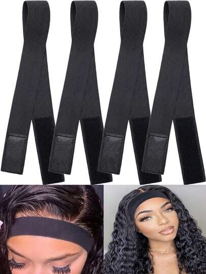 Diadema elástica negra para derretir el frontal de encaje, banda de derretimiento de encaje para pelucas de encaje, bandas de peluca de banda de encaje para bordes de peluca, suministros para pelucas, accesorios para pelucas