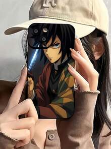 Funda para teléfono Guerrero con Katana. Compatible con teléfonos ,  17,  16 Pro Max,  15 Pro Max,  13 y  12. Fabricada en TPU para una protección eficaz contra golpes y caídas. Un regalo ideal para familiares, amigos, parejas, amantes del anime y aficionados a la acción. - Negro - Ver 3