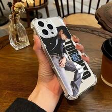 Funda de teléfono moderna con la popular cantante Jung Kook, compatible con los modelos de 17, 16E, 16, 15, 14, 13, 12, 11,, Pro,,, X, XR, XSMAX, 8 y Plus.Ofrece una cubierta trasera transparente y suave, anti-caídas.17  17promax - transparente - Ver 4