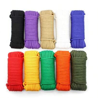 10m Paracord Suitable For Camping, Hiking, Survival Gear, DIY Bracelets, Hanging Ropes, Mountaineering Accessories
