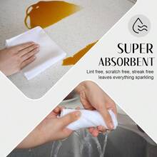 Microfiber Cleaning Cloth Absorbent Dish Cloth Cleaning Towel Super Absorbent Dish Rags 30cmx30cm 12 Pack White - Whitex12 - View 4