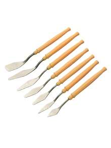 1/5/7pcs Oil Painting Palette Knife, Art Supplies Acrylic & Gouache Paint Scraper Spatula Set - Multicolor - View 4
