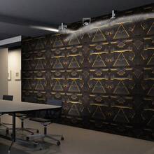 1 Roll Brown Geometric Peel And Stick Wallpaper, Tech-Inspired Style With Waterproof And Dirt-Resistant Self-Adhesive Vinyl, Ideal For Wall Decor And Wall Art In Living Room, Bedroom, Office Decor, Home Decor - Brown - View 4