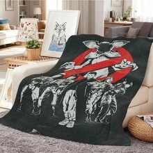 1Pcs STRANGER Retro Paranormal Blanket - Intricate Black And White Design With Red Symbol, Perfect Gift For Halloween And Sci-Fi Fans Nap Blanket, Outdoor Camping Travel Blanket, Durable Fabric, Artistic Design,  Versatile Accessory, Outdoor Enthusiasts, Lucas, Eleven, Mike, Will, Dustin, Lucas, The Perfect Christmas Gift ,Things - Nhiều màu - Xem 1