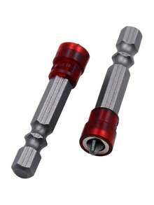 1-10pcs Magnetic Screwdriver Set | Red Handle Anti-Slip Hexagon Design | Strong Magnetic Bits Fit Electric Tools | Professional Electrician & Home DIY Repair Essential Tool | Head | Efficient, Labor-Saving, Fastening - Multicolor - View 12