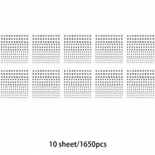 1650 miếng dán ngọc trai bạc tự dính, 4 kích cỡ, thích hợp cho mặt, cơ thể, móng tay, tóc, đồ trang trí thủ công mỹ nghệ điện thoại, 0,12in/0,16in/0,2in/0,24in - Bạc - Xem 15