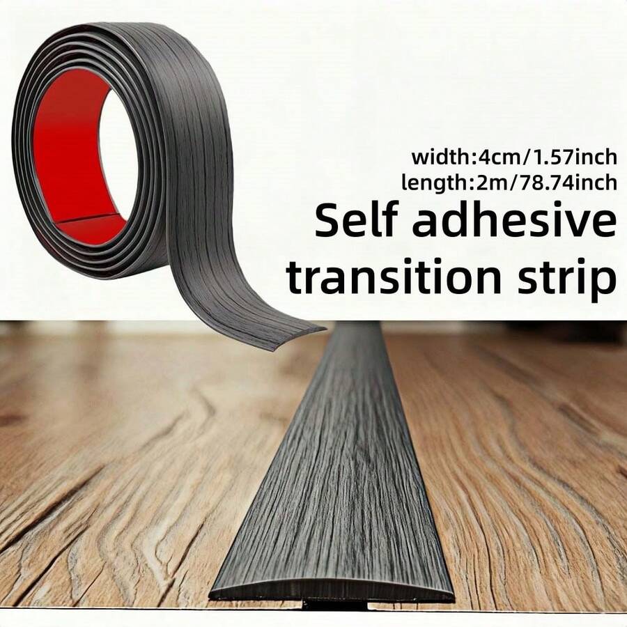 2米/78.74英寸自粘乙烯基覆膜装饰过渡条，易于安装，适用于家居装饰