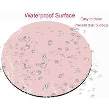 Pad Pink, Premium-Textured Small Round Pink Pad 7.9 X 7.9 Inch, Anti-Slip Waterproof Rubber  Mat, Pretty Cute  Pad For Office Gaming Laptop Women,09Pink - 09Pink - 查看 4