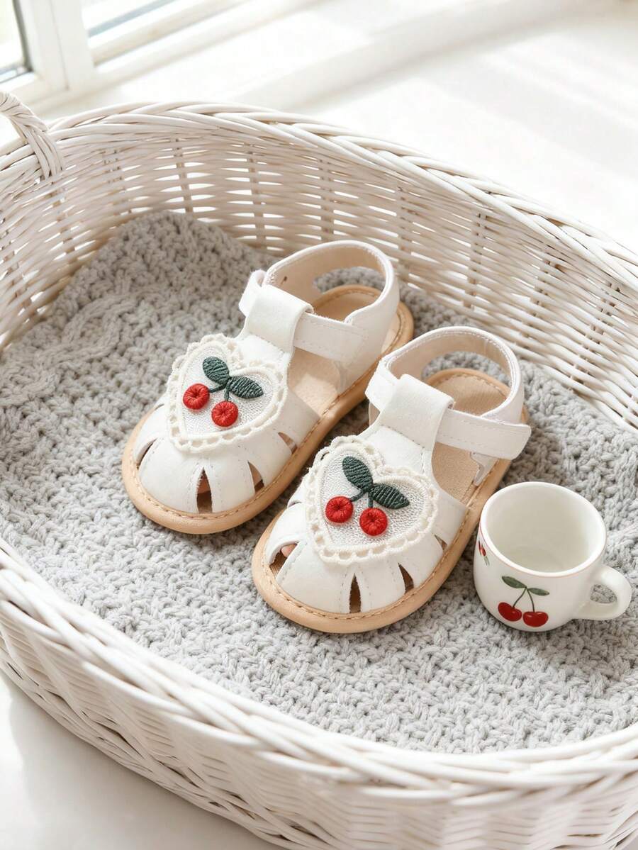 婴儿凉鞋 男婴女婴夏季连衣裙平底鞋沙滩凉鞋 新生儿学步鞋 学步鞋 0-3个月 6-12个月 12-18个月 - 白色 - 查看 1