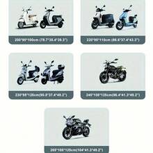 1pc Heavy-Duty Oxford Cloth Motorcycle Cover - Anti-Theft Reflective Strips, Key Hole Design, All-Weather Protection, Fits Most Motorcycles, Durable & Stylish Motorcycle Accessory, Motorcycle Cover, Motorcycle Protection