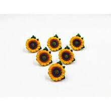 SnS Sunflower Vintage Kitchen Resin Drawer Pulls Cabinet Knobs Handles Country Home Decoration Pack of 6 - Colorprincipalamarillonaranja - Ver 1