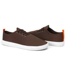 Men's Casual Sneakers, Easy To Slip On, Flat Stitched Sole, New Year-End Release, Cheapest In Brazil - 咖啡棕 - 查看 5