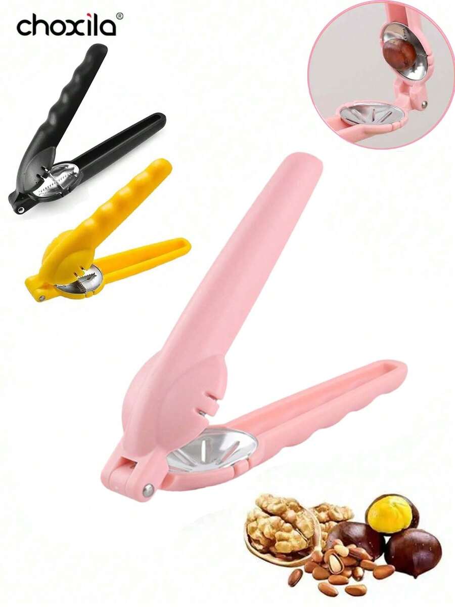 choxila 1pc Plastic Chestnut Opener, Chestnut Peeler, Serrated Edge Walnut Cracker, Easy Peeling Cross Cutting Chestnut Shell Removal Tool, Household Walnut Clip, Kitchen Tools - Nut Cracker - View 1