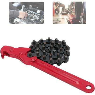Llave De Filtro De Aceite De Cadena, Herramienta De Extracción De Filtro De Aceite, Alicates De Filtro De Aceite, Mango Antideslizante Ajustable Para Reparación De Automóviles