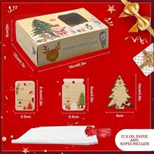 12 Packs Christmas Cookie Boxes With Window,Bakery Treat Boxes Gift Baking Box Christmas Kraft Gift Boxes With Ribbons And DIY Gift Tags For Gift Giving, Pastry, Candy, Party Favors (Small) - 1 件裝(12 包) - 查看 2