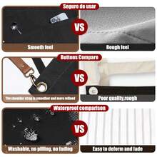 1 pieza delantal de cocina ajustable multiusos para chef - Azul - Ver 9