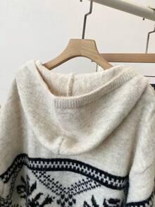 Women's Chinese Style Casual Long-Sleeved Hooded Sweater, Suitable For Autumn And Winter Wear, Casual Simple Style, Office Wear, Retro Style. Suitable For Daily Commuting, Spring Break, Vacation Wear, Concert Wear, Bohemian, Music Festivals