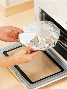 10/20/30PCS Reusable Aluminum Film Insulation Cover, Aluminum Foil Food Cover, Kitchen Preservation Insulation Film Stretch Cover, Durable Insulation For Fruits, Meals, Tableware, Insulated Food Containers, Meal Insulation, Reflective Surface, Heat-Resistant Cover