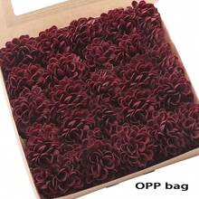 50支泡沫绣球花婚礼大丽花菊花假玫瑰带茎DIY婚礼装饰手花 - 彩色 - 查看 17