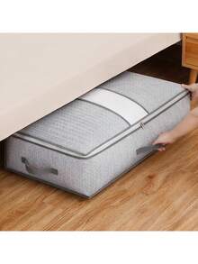 Cajas de almacenamiento de tela plegables de gran capacidad - Adecuadas para ropa de cama, ropa, almohadas, mantas - Ideal para el hogar, dormitorio, dormitorio, armario - Contenedores de almacenamiento plegables cuadrados para ropa, edredón, edredón - Contenedores de almacenamiento de tela no tejida y ahorro de espacio para armario - Multicolor - Ver 7