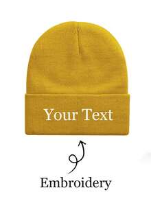 1pc Custom Personalized Embroidered Winter Hat,Personalized Solid Color Embroidered Name Beanie Hat, Spring/Autumn/Winter Customized Gift,Engraved,Durable,Colorful,Cute,Adorable,Funny,Kawaii,Y2K,Stylish,Unisex,Casual,Custom,Personalized,Unique,Customized,Ideal Gifts For Him,Ideal Gifts For Her,Her,Boyfriend,Girlfriend,Family,Friends - Multicolor - View 26