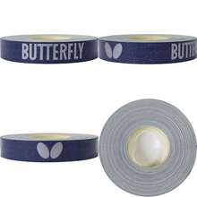 Butterfly Cinta Lateral para Proteger los Bordes de tu Goma y Hoja para Palas de Tenis de Mesa, Color Azul/Plateado, Ancho de 12 mm, Rollos Vienen en 10 m (20 Raquetas) y 50 m (100 Raquetas)(10 metros (20 raquetas)) - Multicolor - Ver 1