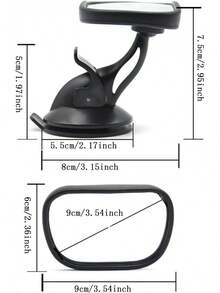 Espejo Retrovisor para Bebé Auto, Rotación de 360 °   Espejo de Observación de Coche para Bebés para el Asiento Trasero Baby Safety Mirror para Vigilancia, Espejo Convexo de Gran Angular - 1 - Ver 6