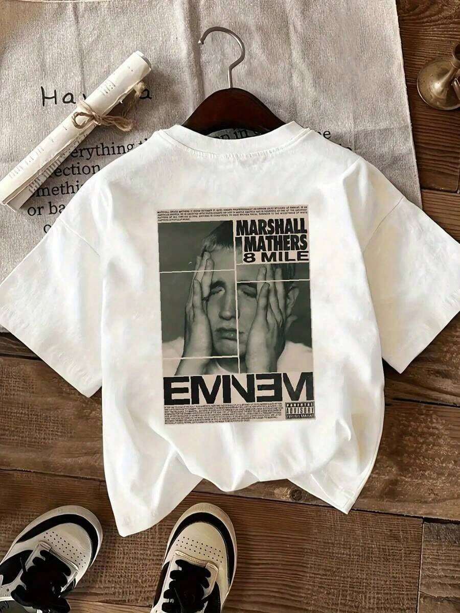 2026 Women's ClothesMATHERS 1976 Casual Short Sleeve T-Shirt - White Vintage Pattern Back Print, Crew Neck Regular Fit, Machine Washable Spring Summer Top, Vintage T-Shirt Minimalist Style SweatshirtLoose And Comfortablesummer Shirts - trắng - Xem 1