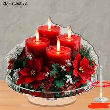 Bohemian Acrylic Christmas Candle Holder, Inspiring Desktop Decor, Suitable For Home And Holiday Atmosphere, Christmas Decoration