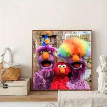 Sesame Street 芝麻街 - 艾摩/大鸟/甜饼怪/伯特/厄尼/5D钻石画套装,适合初学者和成人。钻石点画套装,宝石艺术卡通画,时尚DIY手工艺品,钻石画艺术品,家居墙面装饰,适合家居装饰,生日礼物 - 彩色 - 查看 33