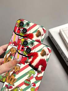 Funda navideña del  para teléfono compatible con Samsung,  17,  16 Pro Max,  15 Pro Max,  13 y  12. Resistente a golpes y caídas para una protección navideña inolvidable. Un regalo divertido para familiares, amigos, seres queridos, parejas y para Navidad. - Negro - Ver 7