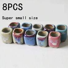 Doniczki na sukulenty z otworami drenażowymi – miniaturowe ceramiczne doniczki, odpowiednie dla małych roślin, Boże Narodzenie, ozdoby świąteczne, świąteczne dekoracje do wnętrz, prezenty świąteczne, ozdoby na stół świąteczny, świąteczne prezenty świąteczne, prezenty, prezenty dla kobiet