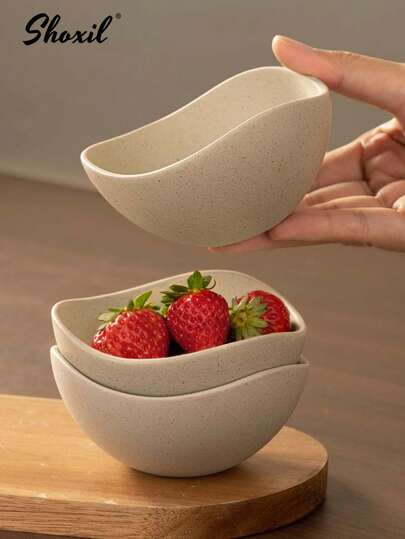 shoxil 1pc Retro Dessert Plate With Sturdy Natural Wooden Base, Nut Serving Bowls, Snack Trays, Candy Plates, Jewelry Display Tray, Vegetable Fruit Salad Yogurt Bowl, Small Ingredient Plate, Creative Dessert Cup, Reusable Multi-Functional Dessert Bowl For Home, Restaurant, Kitchen, Camping, Hand Wash Only