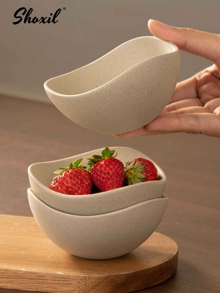 shoxil 1pc Retro Dessert Plate With Sturdy Natural Wooden Base, Nut Serving Bowls, Snack Trays, Candy Plates, Jewelry Display Tray, Vegetable Fruit Salad Yogurt Bowl, Small Ingredient Plate, Creative Dessert Cup, Reusable Multi-Functional Dessert Bowl For Home, Restaurant, Kitchen, Camping, Hand Wash Only