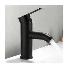 Black Basin Faucet Stainless Steel Paint Faucet Bathroom Single Handle Basin Faucets Blacked Single Hole Hot Cold Mixer Tap Bathroom Accessories Bathroom Tools - Multicolor - View 3