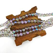 Dowarm 100PCS 8MM Crystal Glass Beads For Jewelry MaFKing, Faceted Crystal Beads For Crafts Bracelet Wind Chimes Suncatcher, #5003 Rondelle Spacer Beads, Loose Gemstones, Purple Colorized,8MM,PurpleColorized - Màu tím - Xem 4