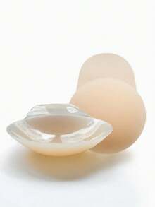 1 Pair Plus Size Silicone Invisible Nipple Covers Pasties For Party Events - Khaki - View 34