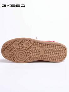 ZKBBO Women's Casual Sneakers, Flat, Lightweight, Comfortable For Fitness, Walking, Skateboarding - Red - View 7